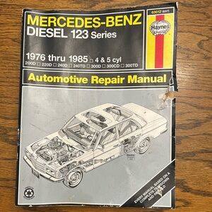 Mercedes-Benz Diesel 123 Series Auto Repair Manual 1976-1985